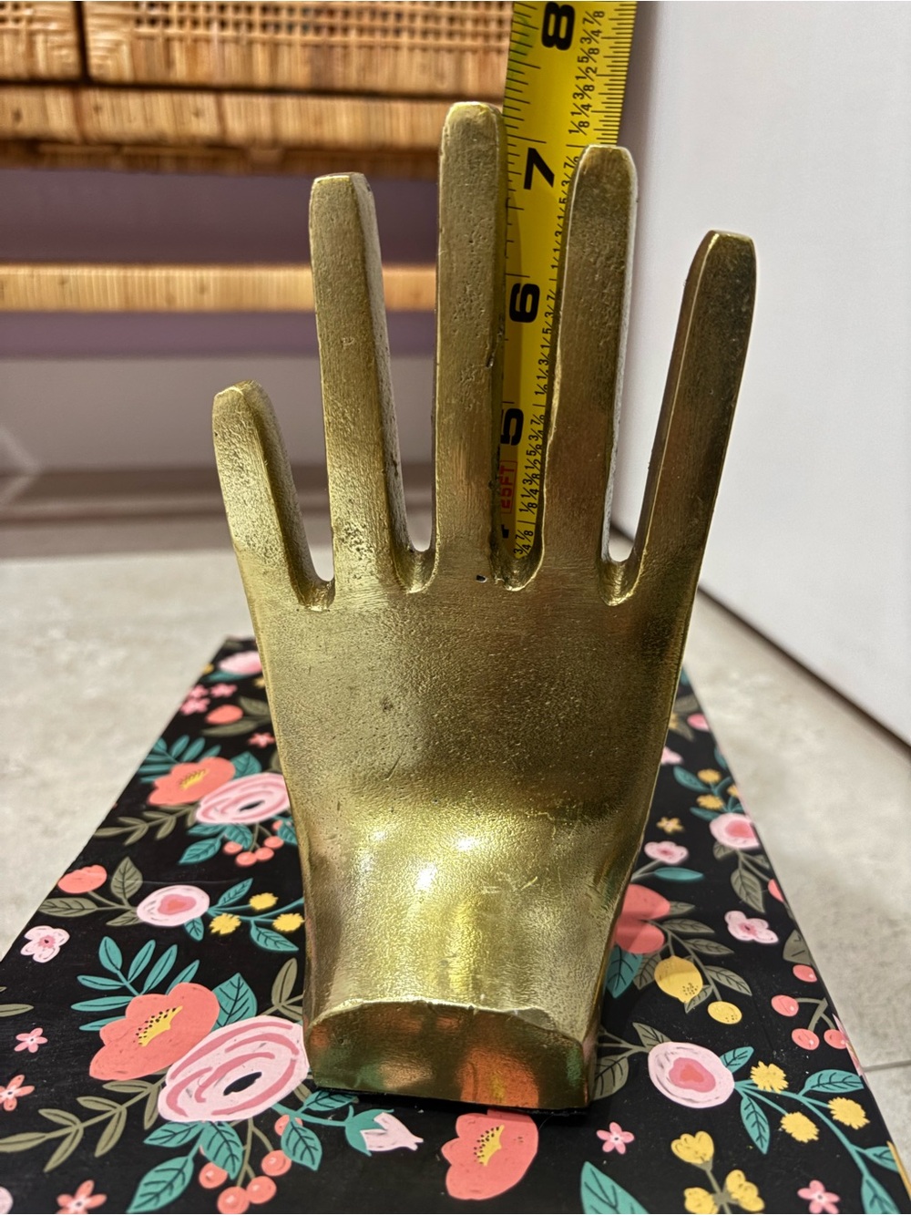 Brass Hand Jewelry Holder - Gold Tone Display